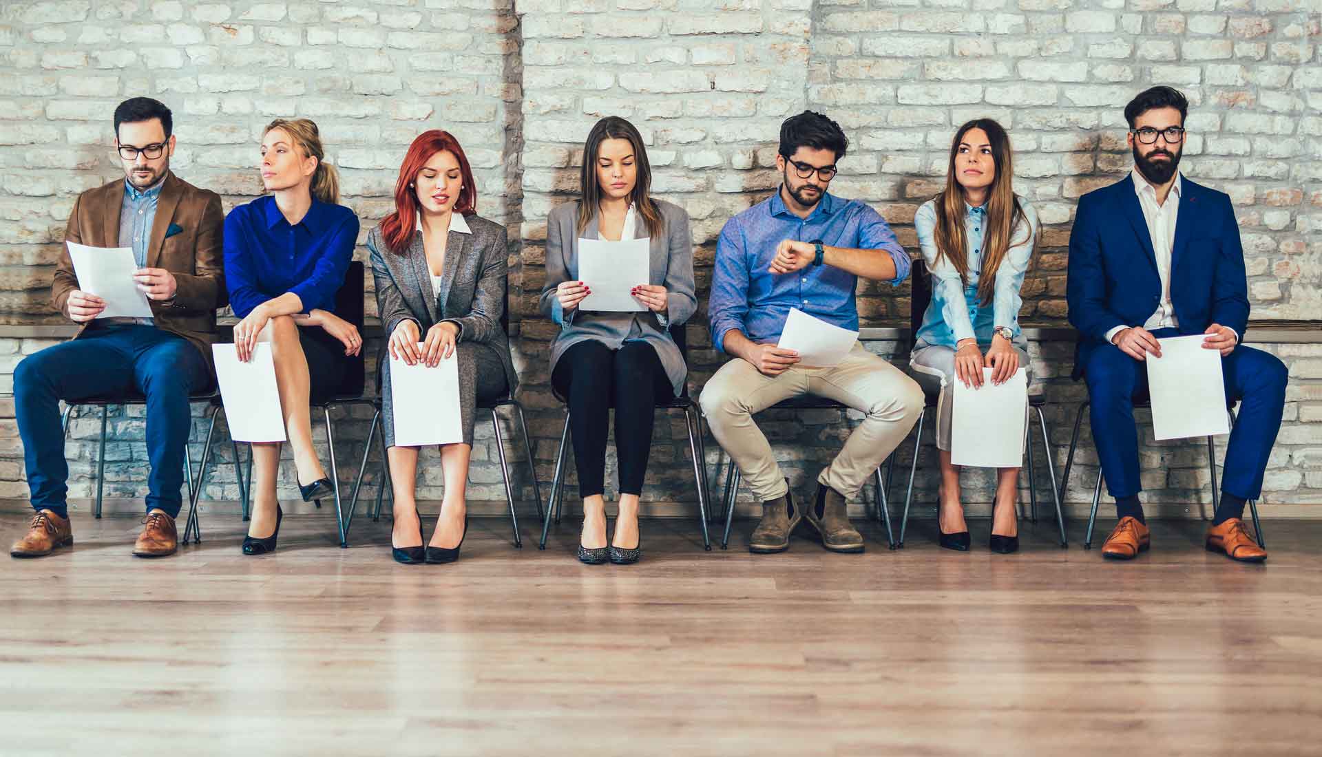 people waiting for job interview